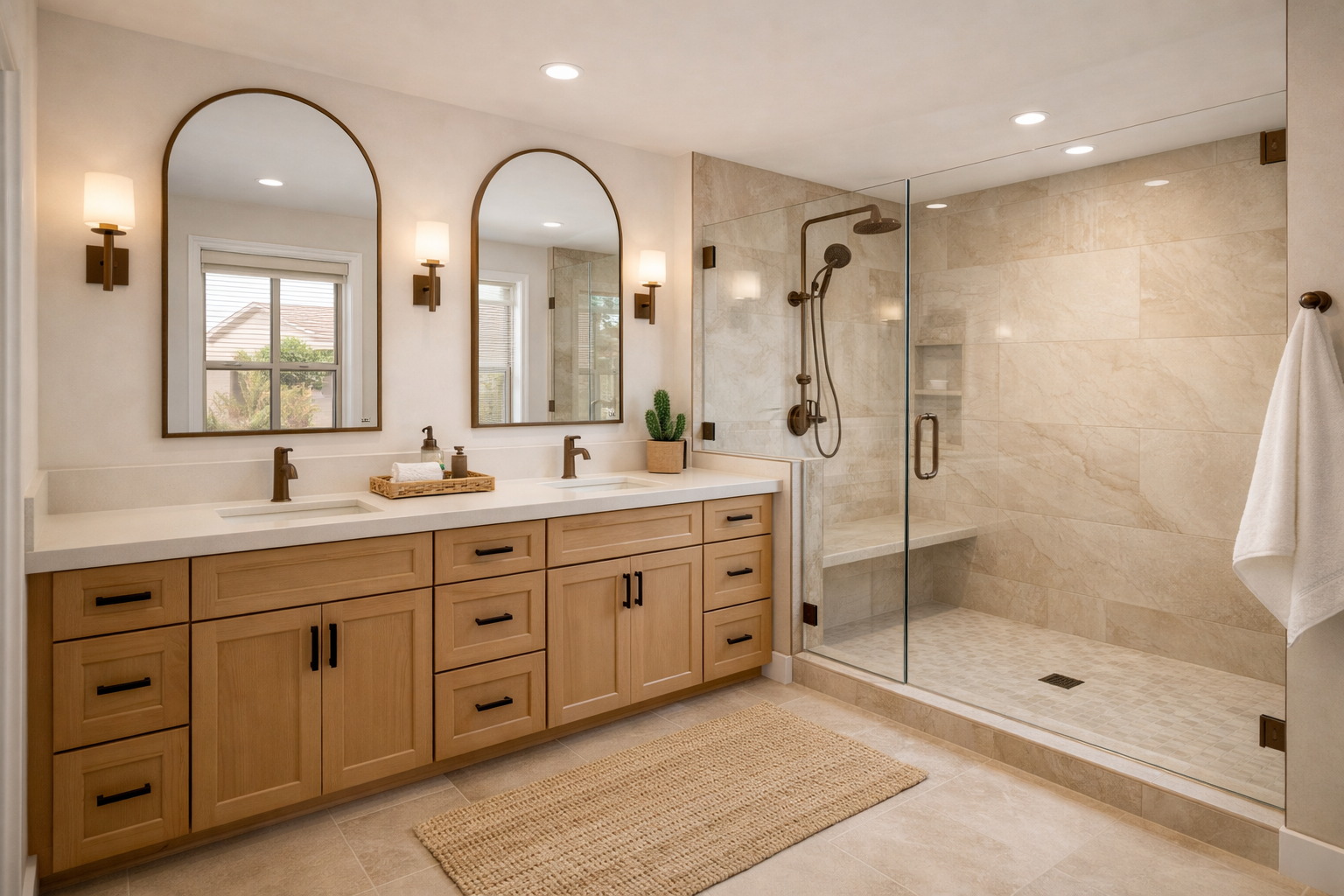 Desert modern bathroom remodel in Mesa AZ