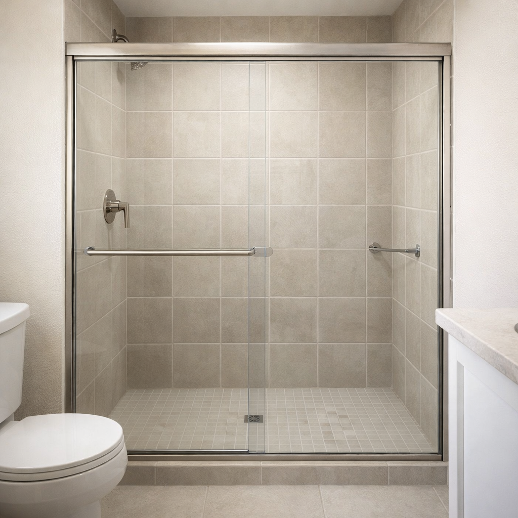 Modern alcove shower in Arizona home - TJC Remodeling