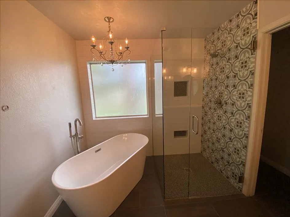 Custom shower detail for Gilbert AZ master bathroom remodel