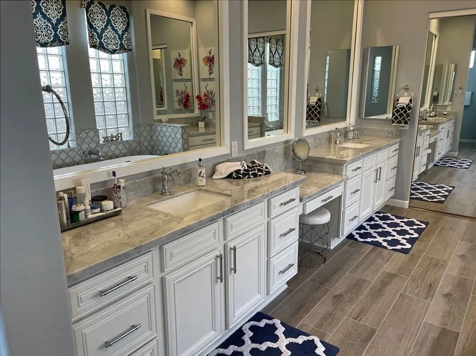 Luxury master bathroom remodel with custom finishes in Gilbert AZ
